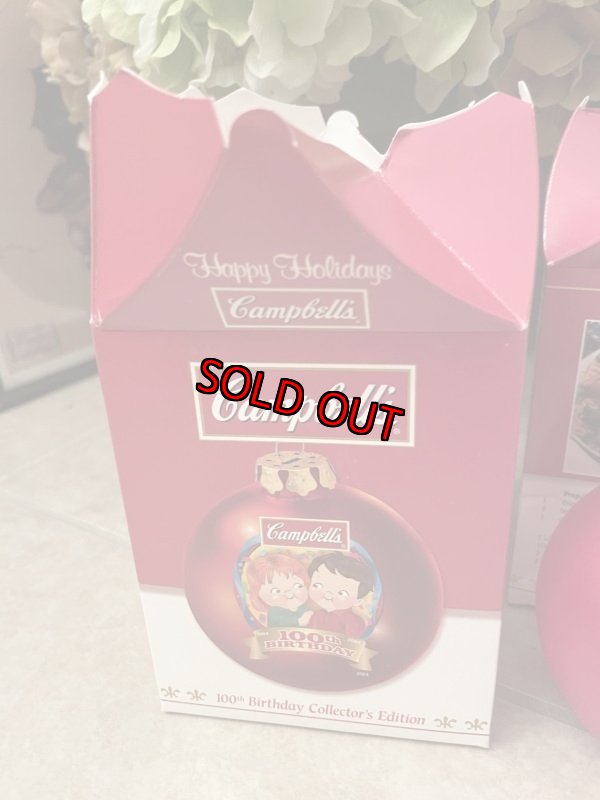 画像7: Campbell’s Christmas 2  Ornament  with box / キャンベル クリスマス 箱入りオーナメント　赤と白2個セット(B) 1983 & 2003 (7)