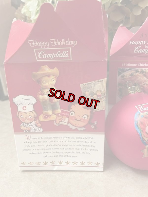 画像9: Campbell’s Christmas 2  Ornament  with box / キャンベル クリスマス 箱入りオーナメント　赤と白2個セット(B) 1983 & 2003 (9)