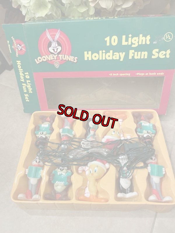 画像2: Loony Tunes Christmas 10 Lights with box (B) / ルーニーチューンズ 箱入りクリスマスライト 10個セット　1997年 (2)