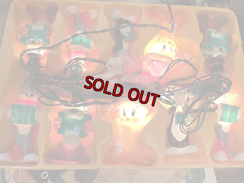 画像1: Loony Tunes Christmas 10 Lights with box (B) / ルーニーチューンズ 箱入りクリスマスライト 10個セット　1997年 (1)