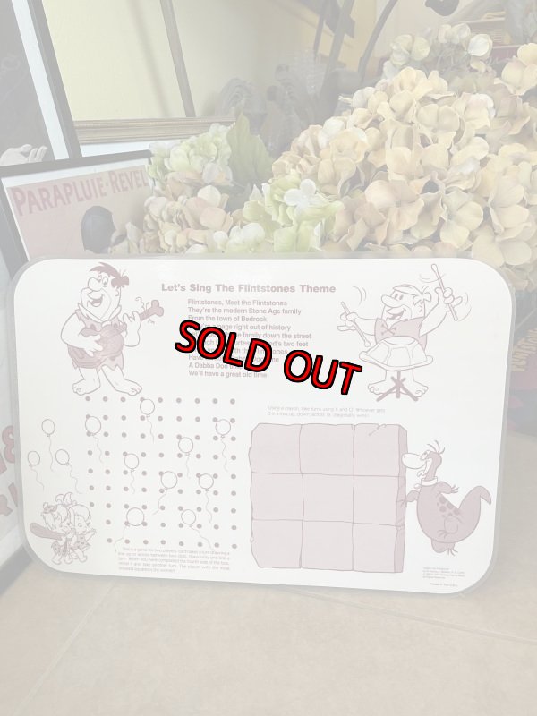 画像11: Hanna Barbera Flintstones Denny’s place mat set of 2 1989 (C) / フリントストーンズ、デニーズ　プレイスマット　ホーム&ディナー　2枚セット (11)