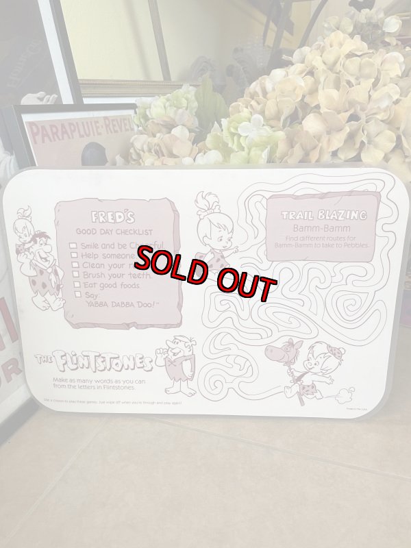 画像4: Hanna Barbera Flintstones Denny’s place mat set of 2 1989 (C) / フリントストーンズ、デニーズ　プレイスマット　ホーム&ディナー　2枚セット (4)