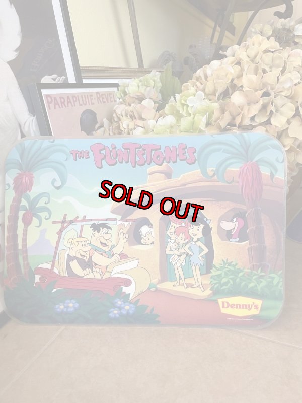 画像2: Hanna Barbera Flintstones Denny’s place mat set of 2 1989 (C) / フリントストーンズ、デニーズ　プレイスマット　ホーム&ディナー　2枚セット (2)