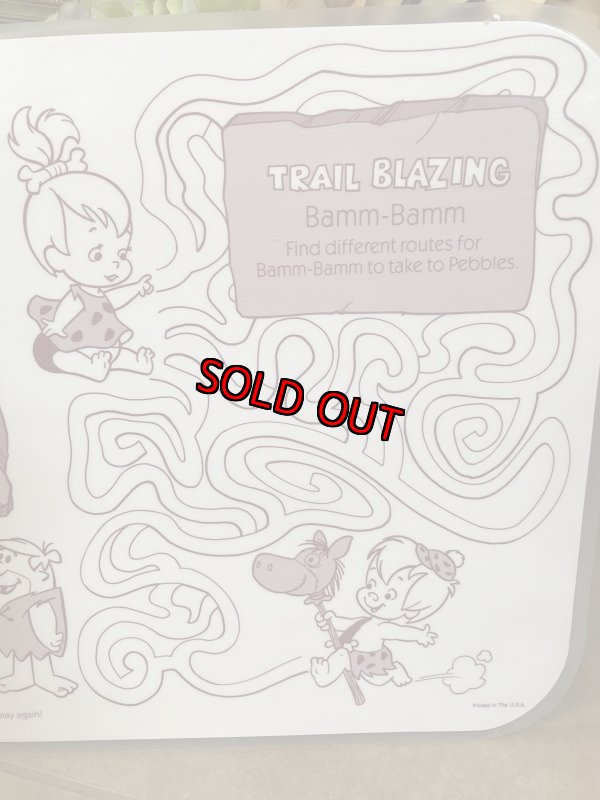 画像6: Hanna Barbera Flintstones Denny’s place mat set of 2 1989 (C) / フリントストーンズ、デニーズ　プレイスマット　ホーム&ディナー　2枚セット (6)