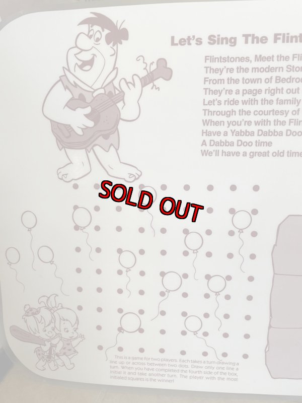 画像10: Hanna Barbera Flintstones Denny’s place mat set of 2 1989 (C) / フリントストーンズ、デニーズ　プレイスマット　ホーム&ディナー　2枚セット (10)