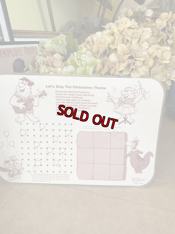 画像8: Hanna Barbera Flintstones Denny’s place mat set of 2 1989 (A) / フリントストーンズ、デニーズ　プレイスマット　シーソー&ディナー　2枚セット (8)