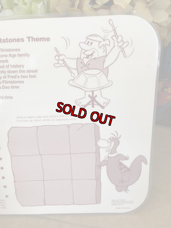 画像9: Hanna Barbera Flintstones Denny’s place mat set of 2 1989 (B) / フリントストーンズ、デニーズ　プレイスマット　シーソー&ディナー　2枚セット (9)