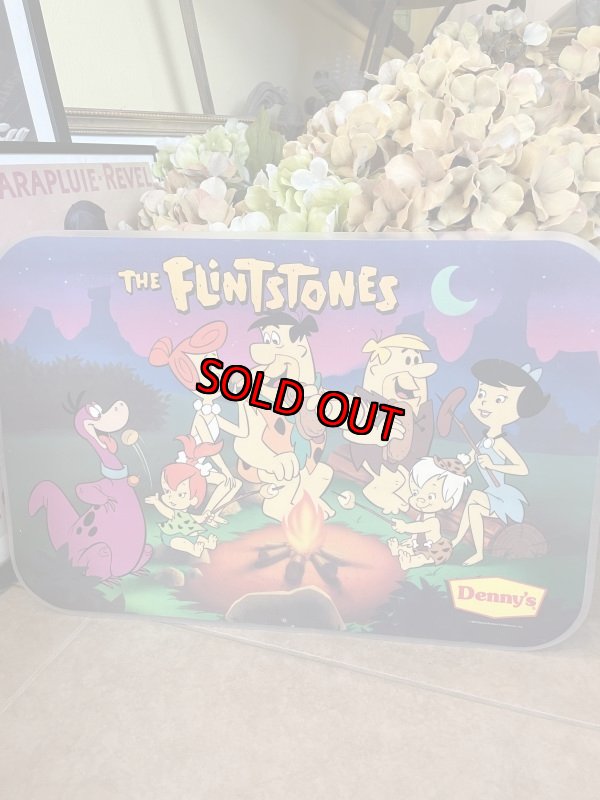 画像5: Hanna Barbera Flintstones Denny’s place mat set of 2 1989 (A) / フリントストーンズ、デニーズ　プレイスマット　シーソー&ディナー　2枚セット (5)