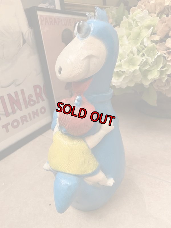 画像2: Hanna Barbera Flintstones Blue Dino & Pebbles Coin Bank Doll / フリントストーン ディノとペブルスの貯金箱　70年代 (2)