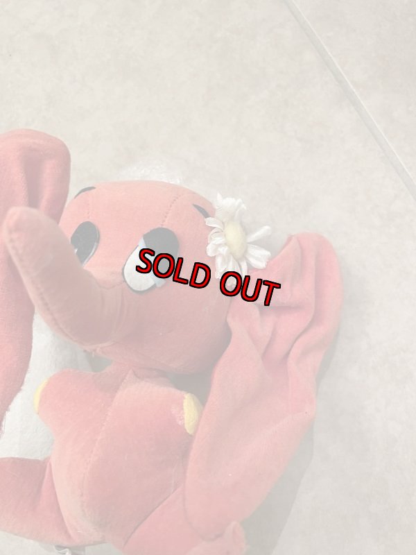 画像7: KAMAR Red Elephant Plush Doll / レッドエレファント、赤い象のぬいぐるみ　1967年 (7)