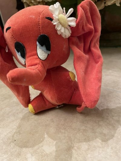 画像2: KAMAR Red Elephant Plush Doll / レッドエレファント、赤い象のぬいぐるみ　1967年