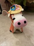 画像1: Dream Pets Orange Cow Plush Doll / ドリームペッツ　オレンジカウ、牛のぬいぐるみ　 (1)