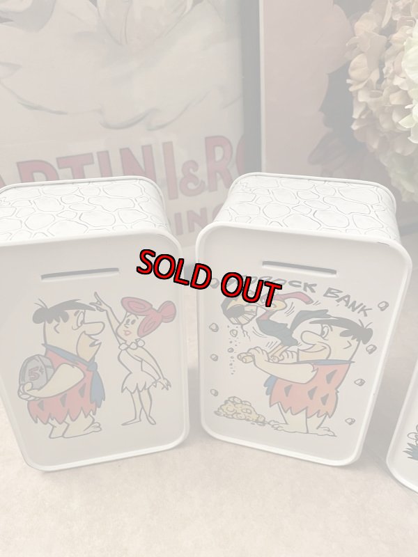 画像6: Hanna Barbera Flintstones Tin Can Fred & Wilma Coin Bank Box (D) / フリントストーン　ティン製　フレッドとウィルマ貯金箱　ボックス型缶 (6)