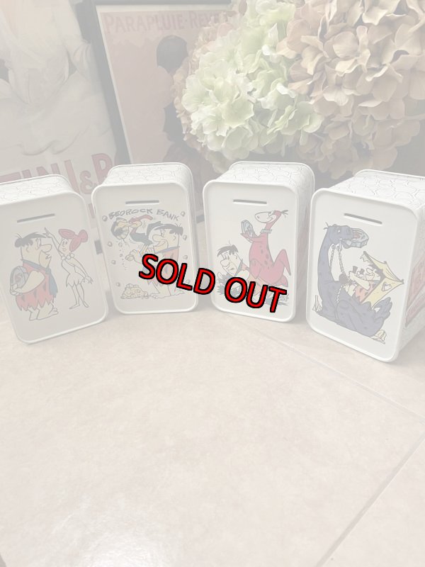 画像6: Hanna Barbera Flintstones Tin Can Coin Bank Box(Bedrock)  (C) / フリントストーン　フレッド ティン製　ベッドロック　貯金箱　ボックス型缶 (6)