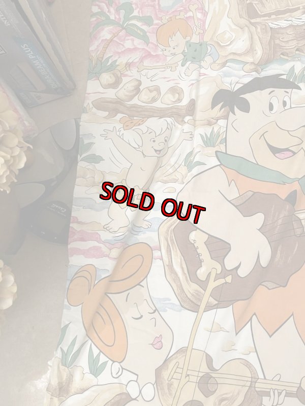 画像4: Hanna Barbera Flintstones Duvet Fabric Sheets 80-90‘s / ハンナバーベラ、フリントストーンズの布団カバー (4)