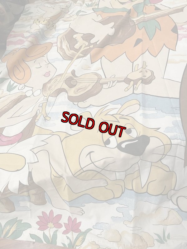 画像5: Hanna Barbera Flintstones Duvet Fabric Sheets 80-90‘s / ハンナバーベラ、フリントストーンズの布団カバー (5)