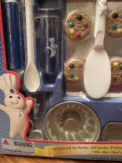 画像1: Pillsbury Dough Boy kitchen bakery play food box set 1996 / ピルズベリー ドゥボーイ キッチンベーカリー 箱入りプレイトイセット