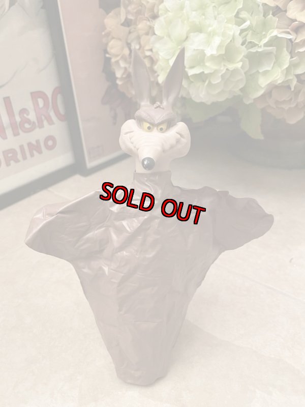 画像1:  Looney Tunes Wile E Coyote  Face Rubber Hand Puppet /  ルーニーテューンズ   ワイリーコヨーテ　フェイスラバー ハンドパペット (1)