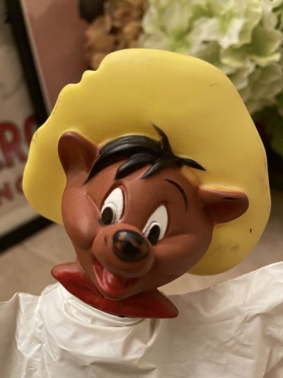 画像1: Looney Tunes Speedy Gonzales Face Rubber Hand Puppet / ルーニーテューンズ スピーディ・ゴンザレス フェイスラバー ハンドパペット