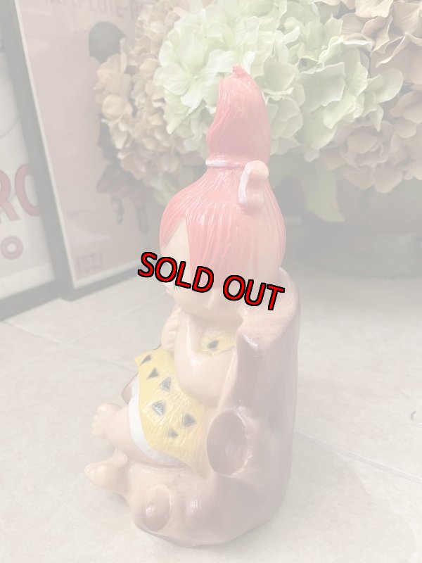 画像2: Hanna Barbera Flintstones Plastic Pebbles Coin Bank  / フリントストーン　プラスチック製　ペブルス　貯金箱　 (2)