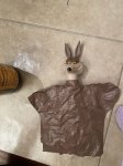 画像7:  Looney Tunes Wile E Coyote  Face Rubber Hand Puppet /  ルーニーテューンズ   ワイリーコヨーテ　フェイスラバー ハンドパペット (7)
