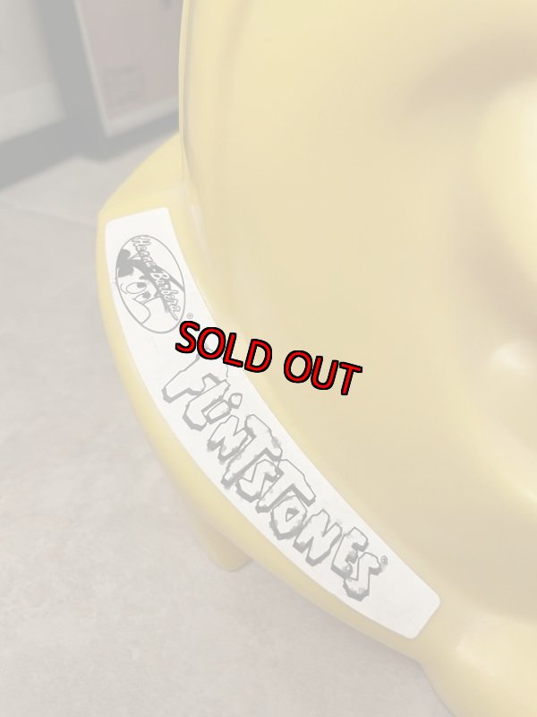 画像3: Hanna Barbera Flintstones Fred Yellow Plastic Face Jar  / フリントストーン　フレッド　プラスチック製　イエローフェイスジャー (3)