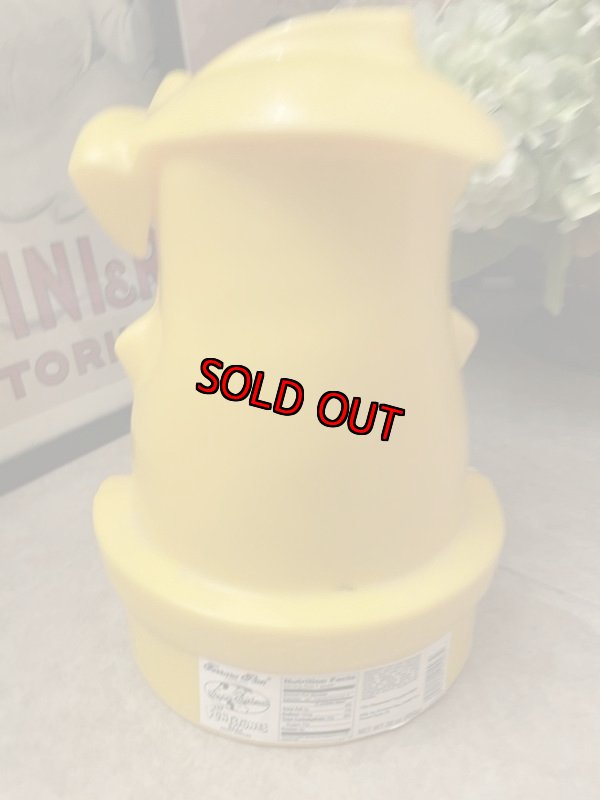 画像5: Hanna Barbera Flintstones Fred Yellow Plastic Face Jar  / フリントストーン　フレッド　プラスチック製　イエローフェイスジャー (5)
