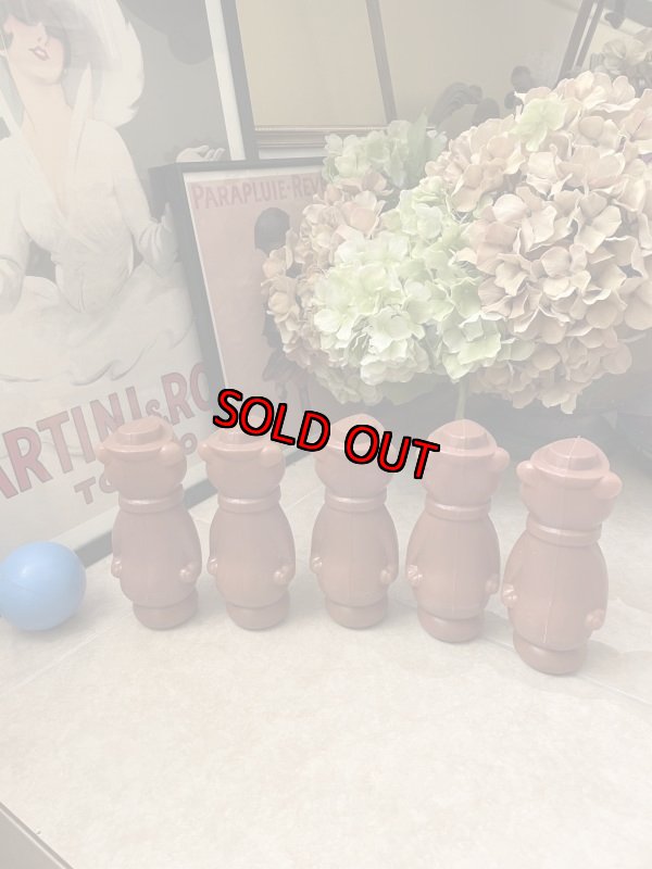 画像5: Hanna Barbera Yogi Bear Bowling Pin 5 Set With Ball  / ハンナバーベラ ヨギベア ボーリングピン5本セットとボール付き (5)