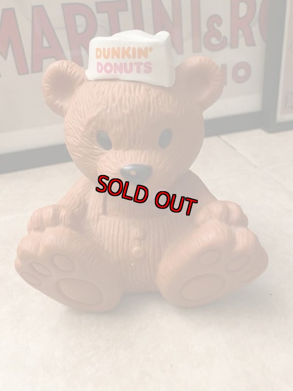 画像1: Dunkin  Donuts Brown  Plastic Bear Coin Bank (D) / ダンキンドーナツ　レア！プラスチック製のブラウンベア　貯金箱 (1)