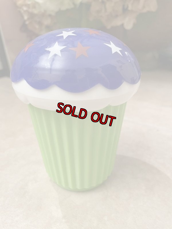 画像3: Denny’s restaurant plastic Navy cupcake  drink cup  / デニーズ　プラスチック製 カップケーキ　ドリンクカップ　ネイビーxグリーン (3)