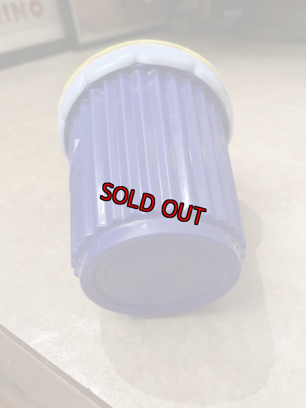 画像5: Denny’s restaurant plastic Yellow cupcake  drink cup  / デニーズ　プラスチック製カップケーキ　ドリンクカップ　イエローxネイビー (5)