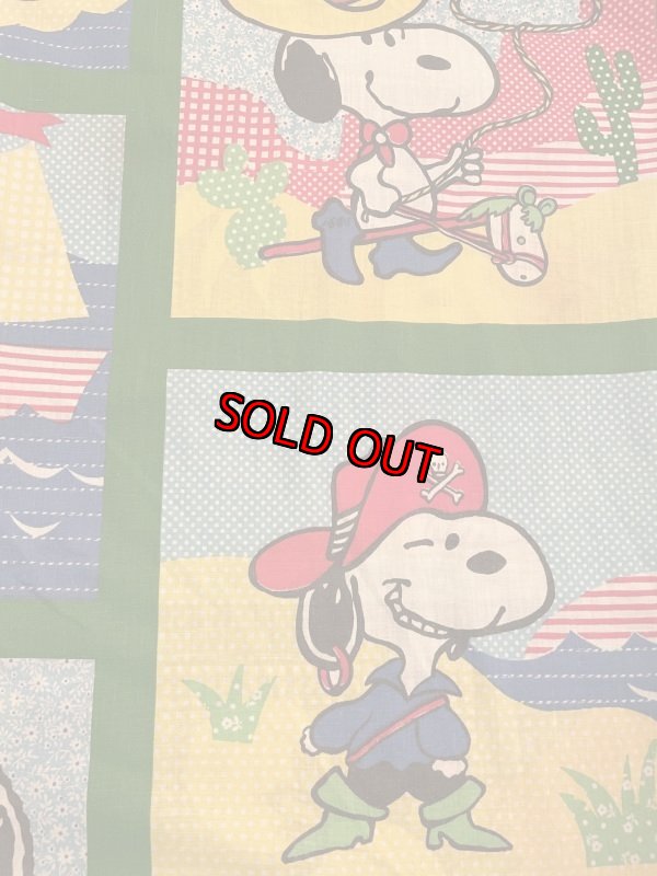 画像3:  Soopy Peanuts fabric Sheet (A) / スヌーピー　シーツ　生地　 (3)