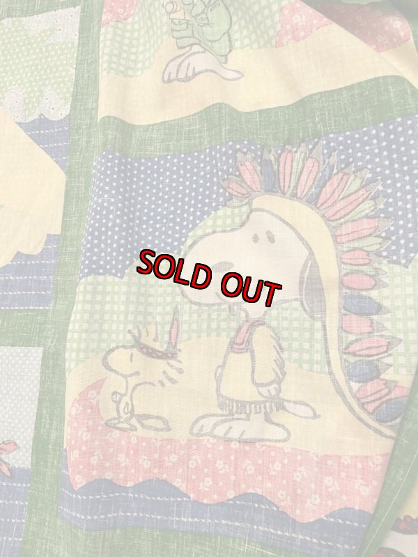 画像4:  Soopy Peanuts fabric Sheet (A) / スヌーピー　シーツ　生地　 (4)