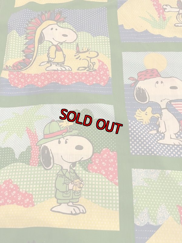 画像2:  Soopy Peanuts fabric Sheet (A) / スヌーピー　シーツ　生地　 (2)