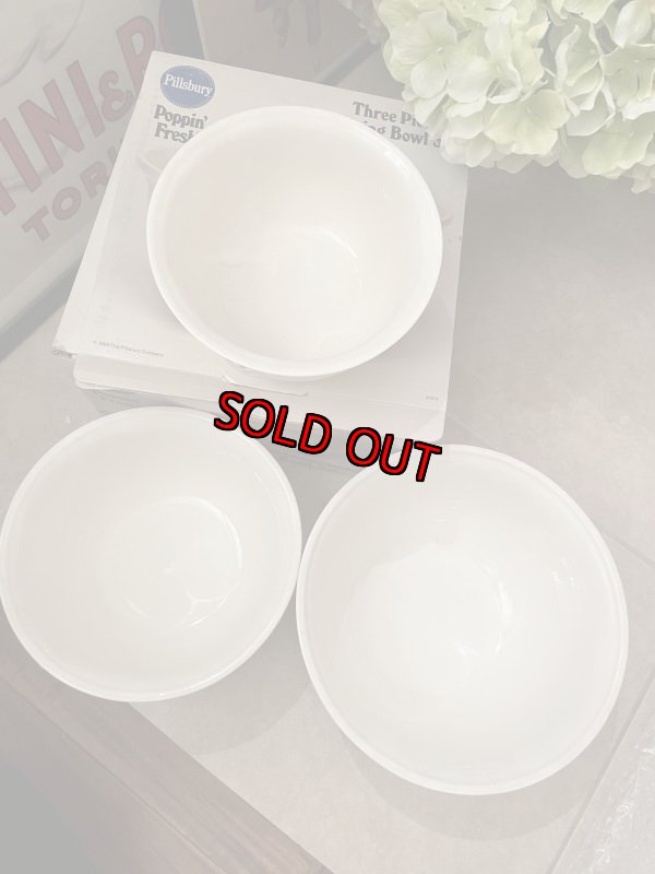 画像5: Pillsbury Dough Boy Mixing Bowl Ceramic 3 pieces set 1989  / ピルズベリー　ドゥボーイ　陶器製ミキシングボール3点セット (5)