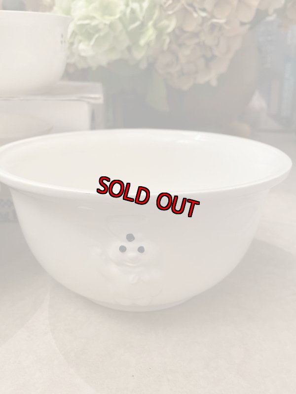 画像2: Pillsbury Dough Boy Mixing Bowl Ceramic 3 pieces set 1989  / ピルズベリー　ドゥボーイ　陶器製ミキシングボール3点セット (2)