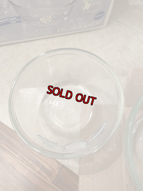 画像7: Anchor Hocking  Pillsbury Dough Boy kitchen Glass Bake 4 pieces set  / ピルズベリー　ドゥボーイ　箱入りガラス製ベイク4点セット (7)