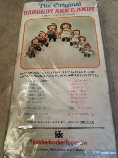 画像3: Raggedy Ann knickerbocker fabric doll with box 1972 / ラガディアン　ニッカーボッカー　箱入り　布ドール