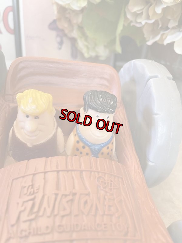 画像2: Hanna Barbera Flintstones Plastic Pull 2 Side Car 1976 / フリントストーン　プラスチック製　2サイドカー (2)