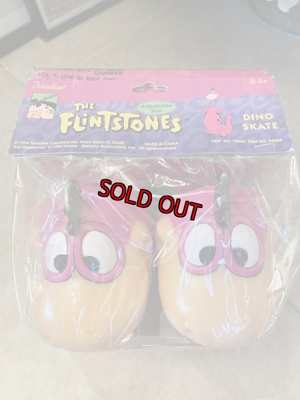 画像2: Hanna Barbera Flintstones Dino Roller skate 1994 / フリントストーンズ、ディノ袋入りローラースケートシューズ (2)