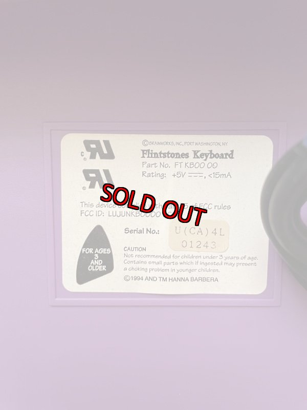 画像6: Hanna Barbera Flintstones Computer Toy Plastic Keyboard  1994 / フリントストーン コンピューターキーボード　トイ　 (6)