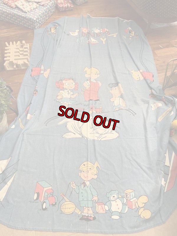 画像2: Dennis the Menace fabric Bed Cover blanket  / わんぱくデニスの布製 ベッドカバー ブランケット (2)