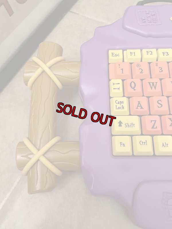 画像2: Hanna Barbera Flintstones Computer Toy Plastic Keyboard  1994 / フリントストーン コンピューターキーボード　トイ　 (2)