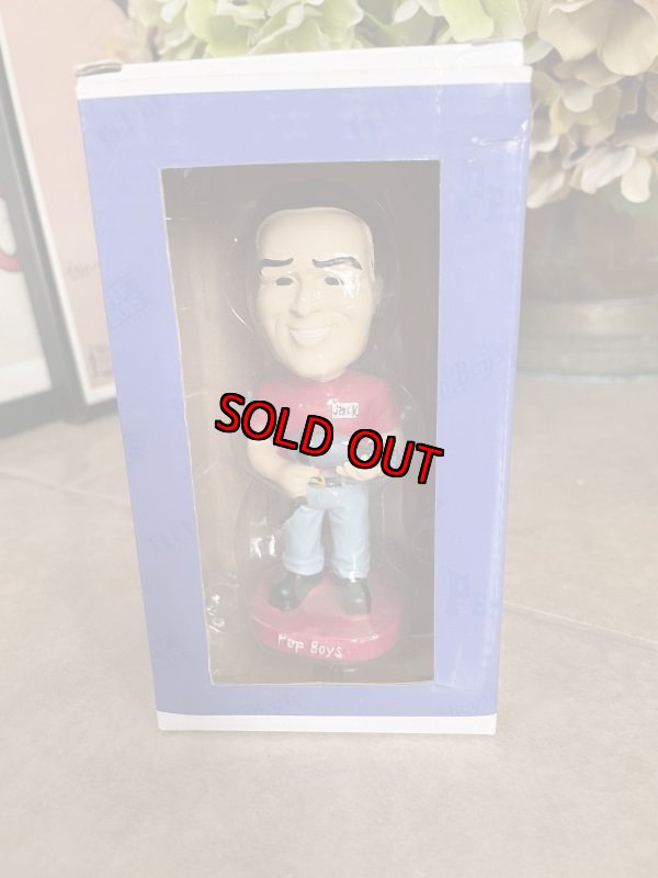 画像1: Pep Boys Jack Bobble Head Doll With Box / ペップボーイズの頭振りドール (1)