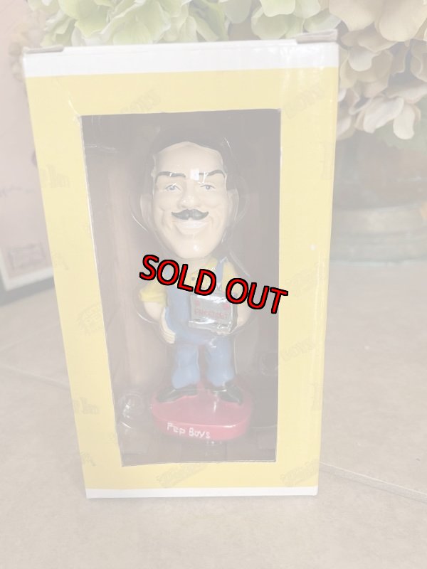 画像1: Pep Boys Moe Bobble Head Doll With Box / ペップボーイズの頭振りドール (1)