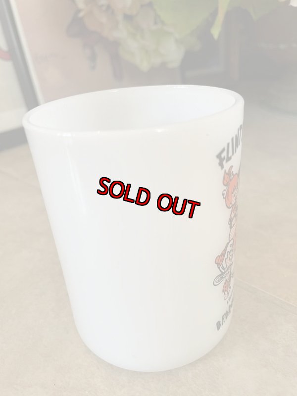 画像3: Hanna Barbera Flintstones Federal milk glass mug   / フリントストーンズ　フェデラルミルクグラス　マグ (3)