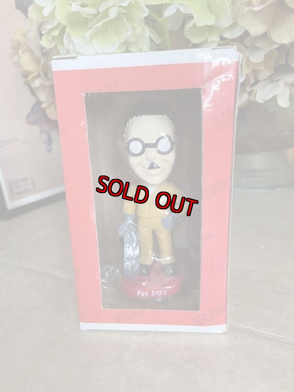 画像1: Pep Boys Manny Bobble Head Doll With Box / ペップボーイズの頭振りドール (1)