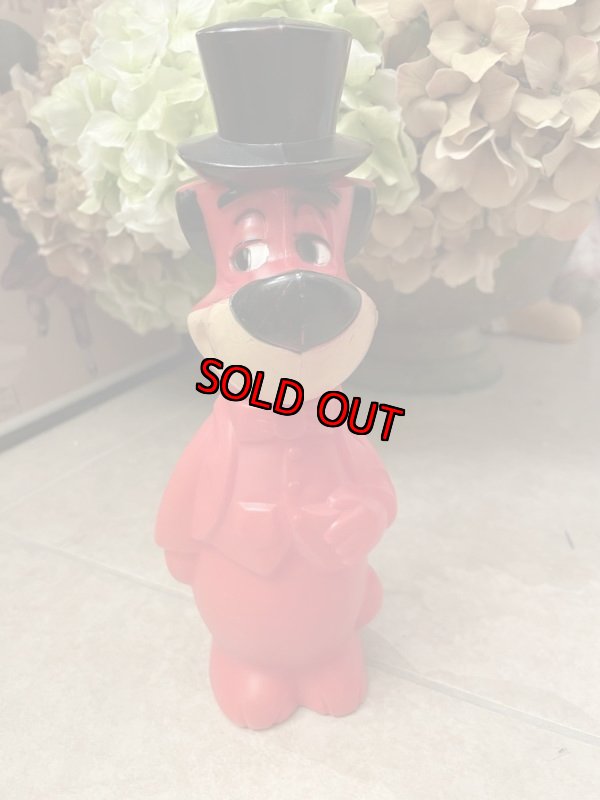 画像1: Hanna Barbera  Hucklebrry Houned Red Coin Bank  / ハックルベリーハウンド　コインバンク　60年代 (1)