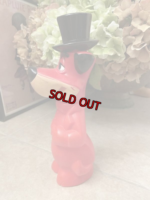 画像2: Hanna Barbera  Hucklebrry Houned Red Coin Bank  / ハックルベリーハウンド　コインバンク　60年代 (2)