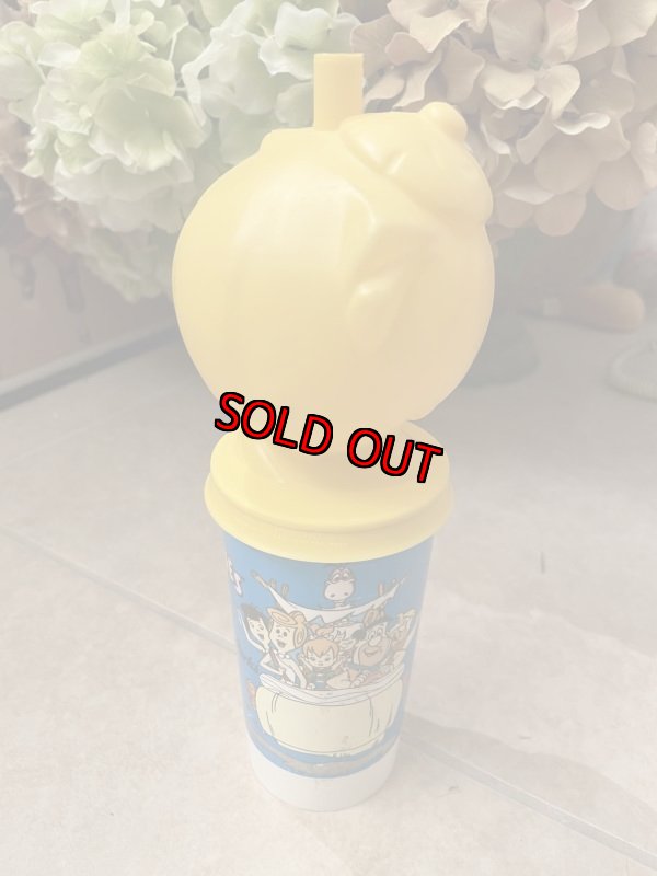 画像3: Hanna Barbera Flintstones plastic Yellow Bamm Bamm drink bottle 1994  / レア！！ フリントストーンズ バンバン　プラスチック製のドリンクボトル (3)